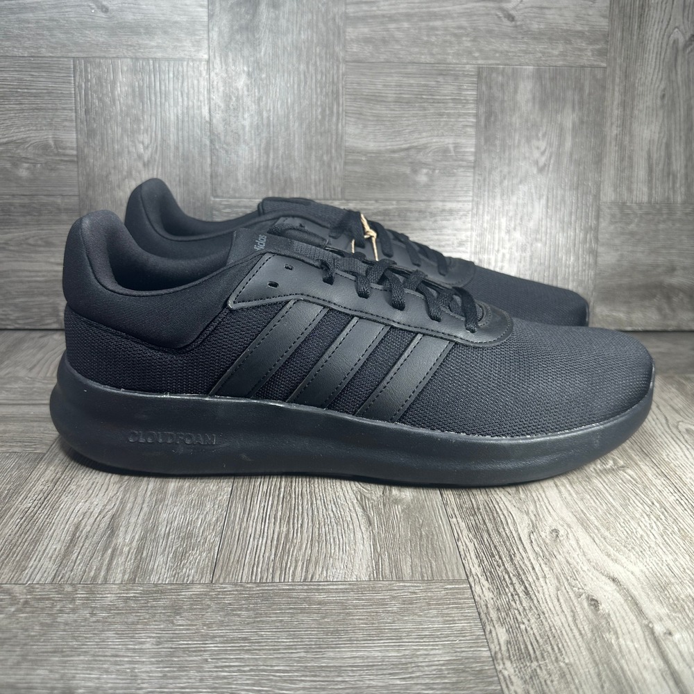 Adidas Lite Racer 4.0 Sneaker Mens 12 Black Cloudfoam Running Shoes NEW IE6132